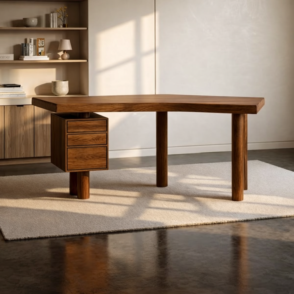 Modern L-Shaped Work Desk with Storage and Sleek Design for Home Office