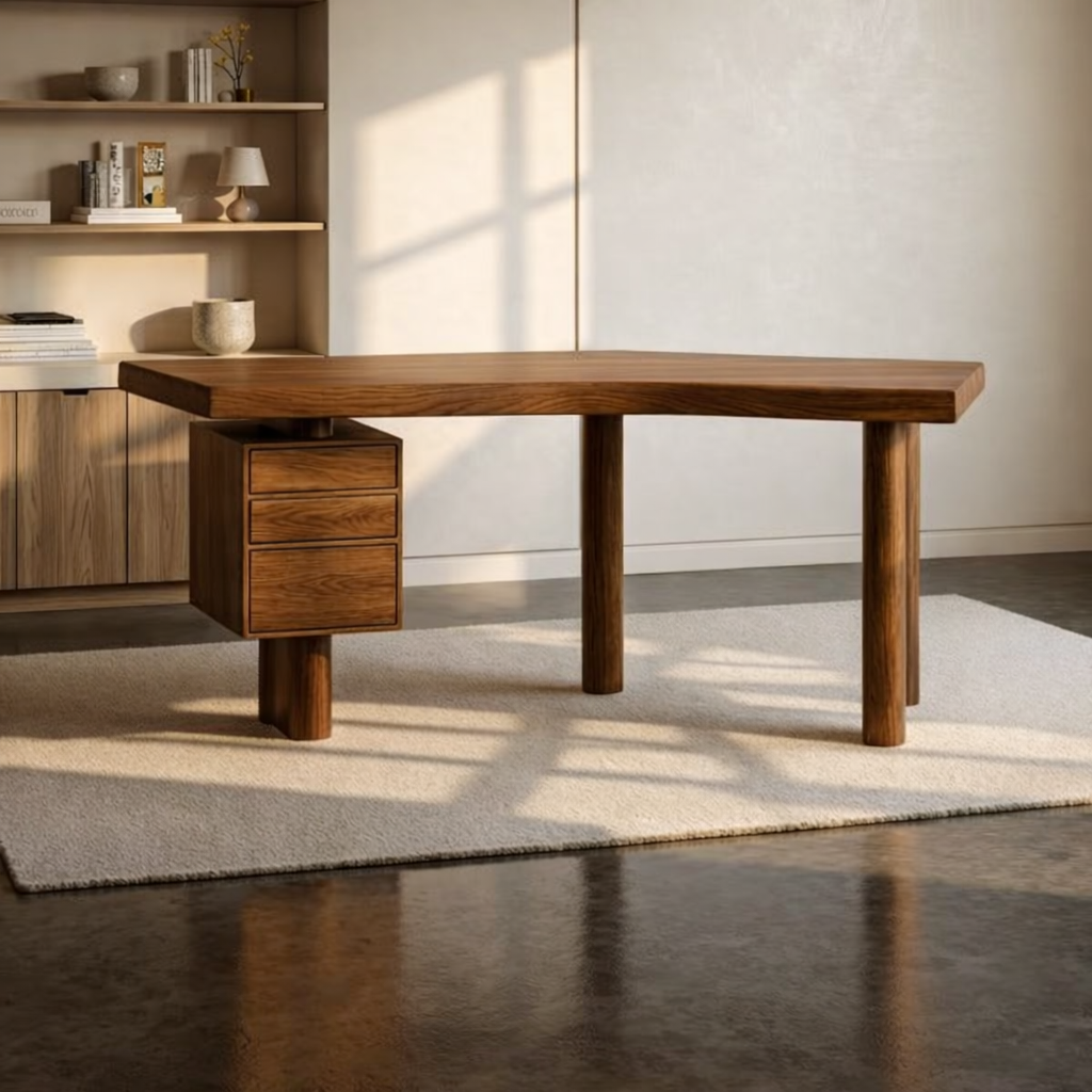 Modern L-Shaped Work Desk with Storage and Sleek Design for Home Office