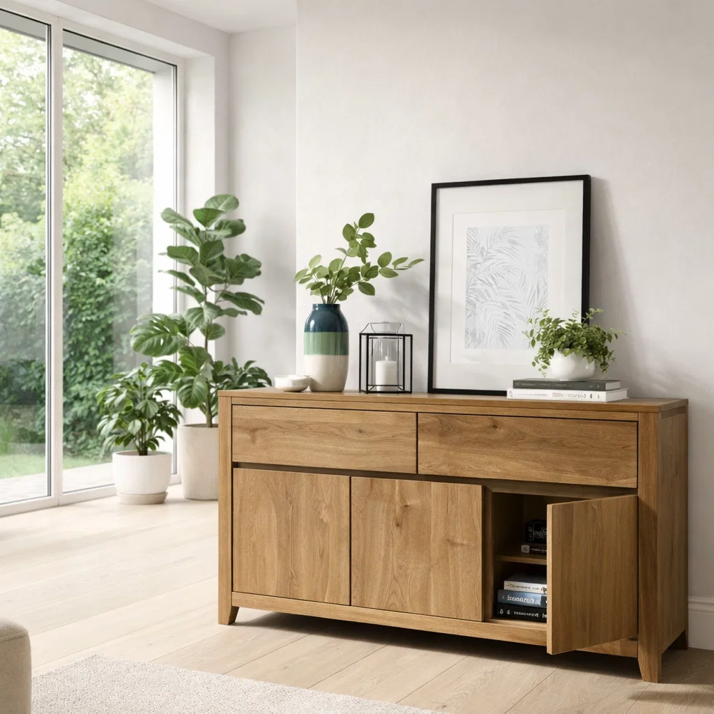 Modern Buffet Sideboard Cabinet with Drawers and Doors – Home Storage Cabinet