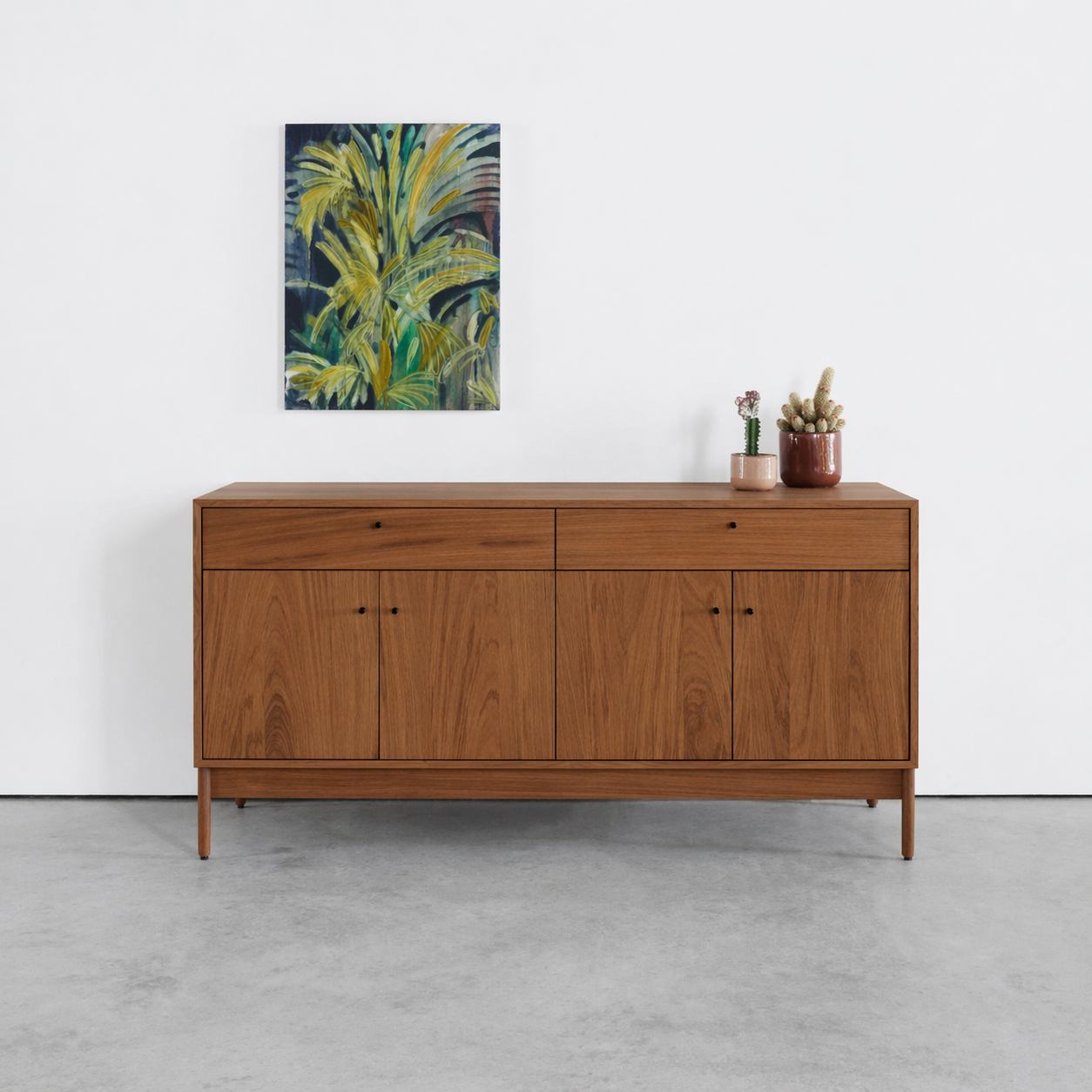 Wood Sideboard Cabinet with Drawers & Doors – Modern Minimal Storage