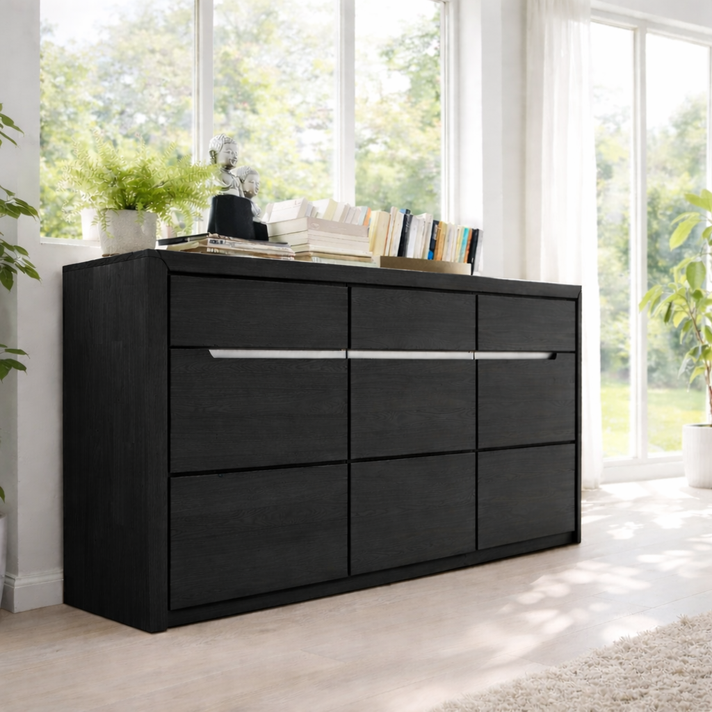 Wide Sideboard Cabinet with Multiple Drawers Storage