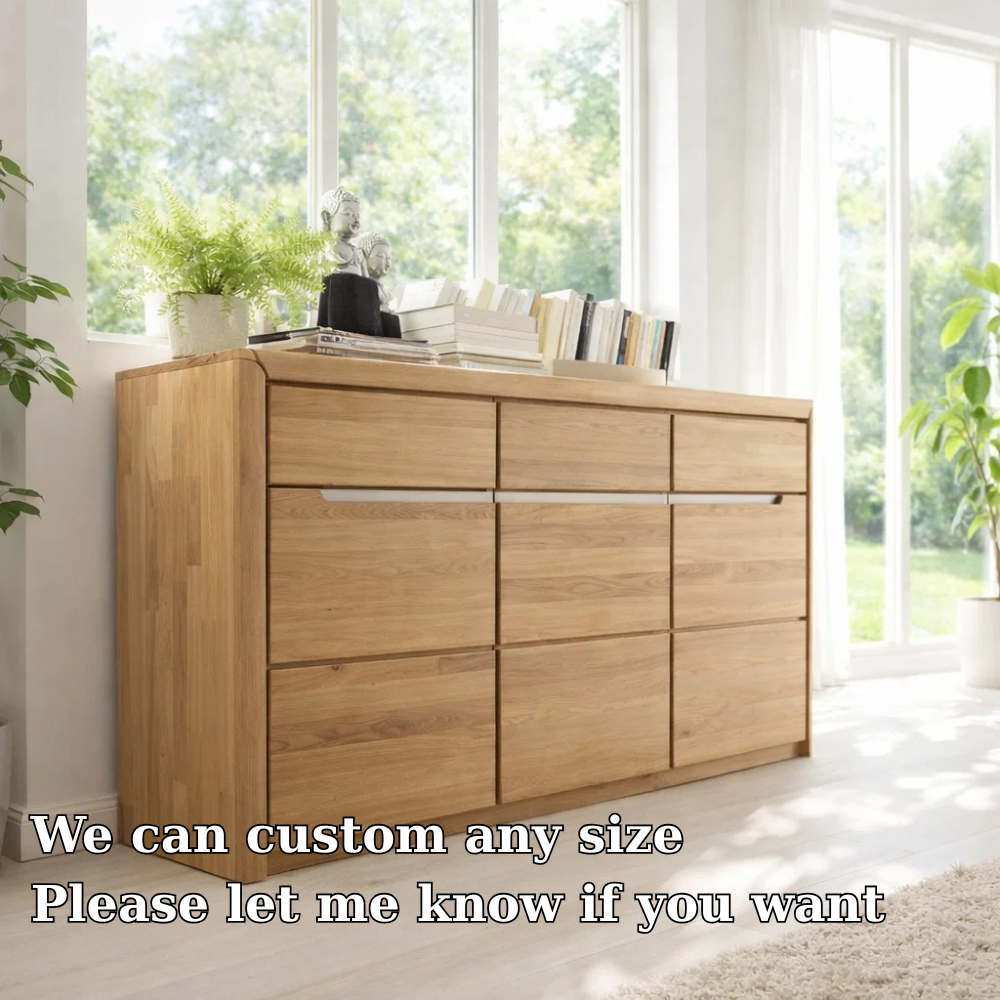 Wide Sideboard Cabinet with Multiple Drawers Storage