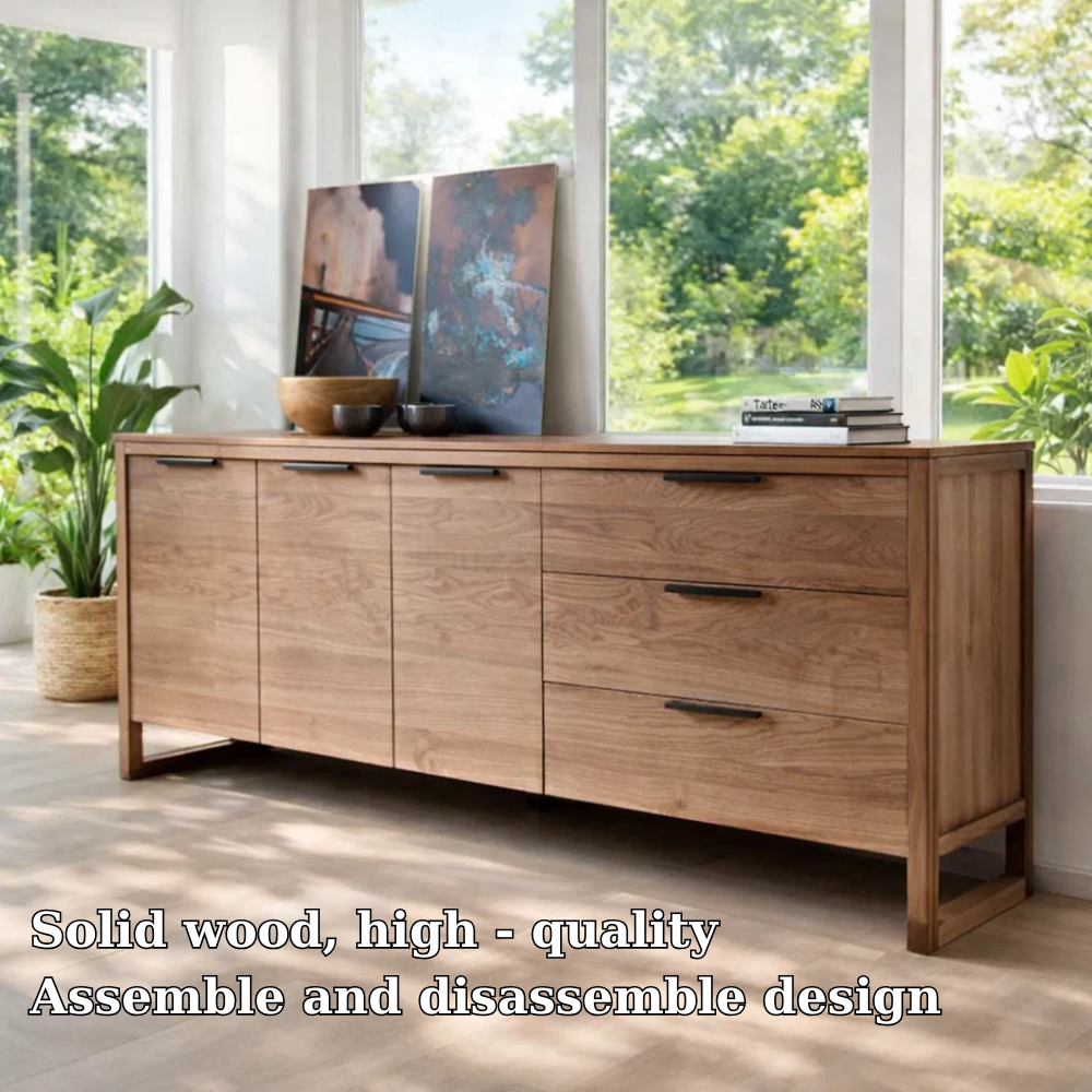 Large Sideboard Cabinet with Drawers and Door Storage