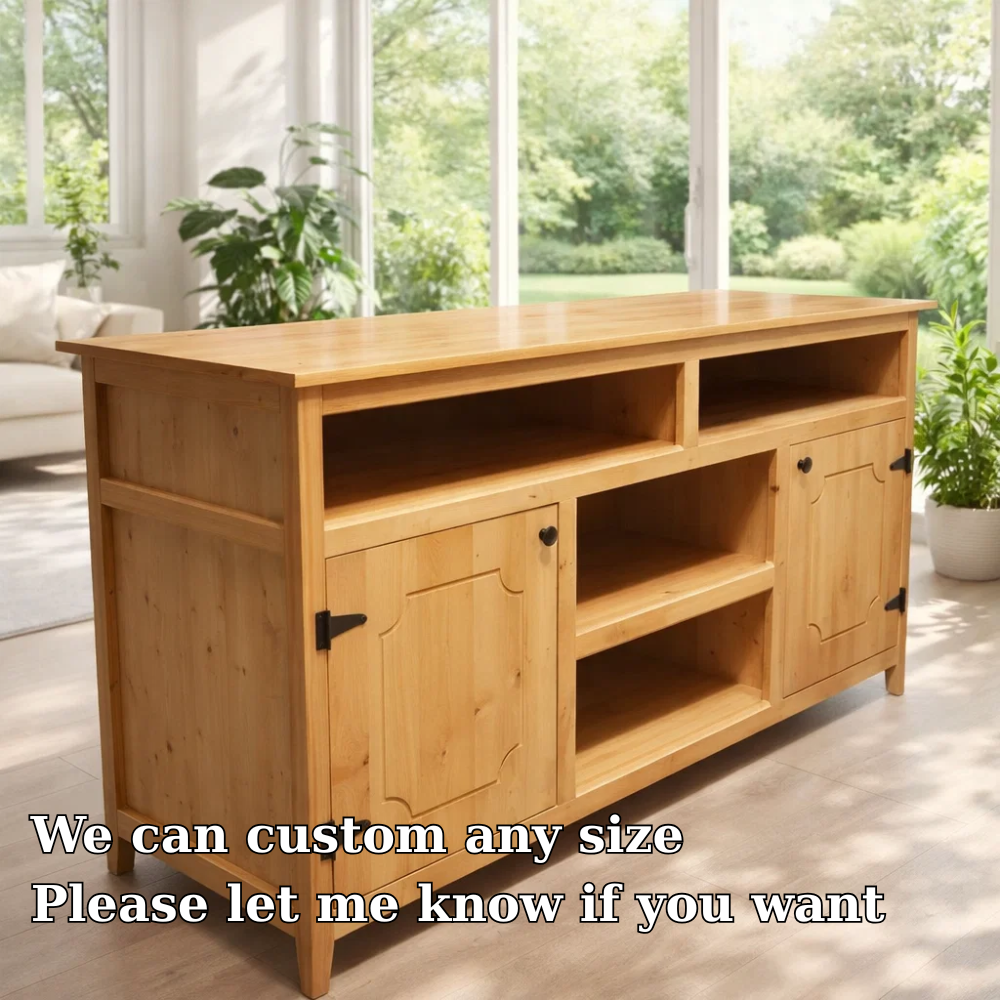 Farmhouse Sideboard Cabinet with Shelves and Door Storage