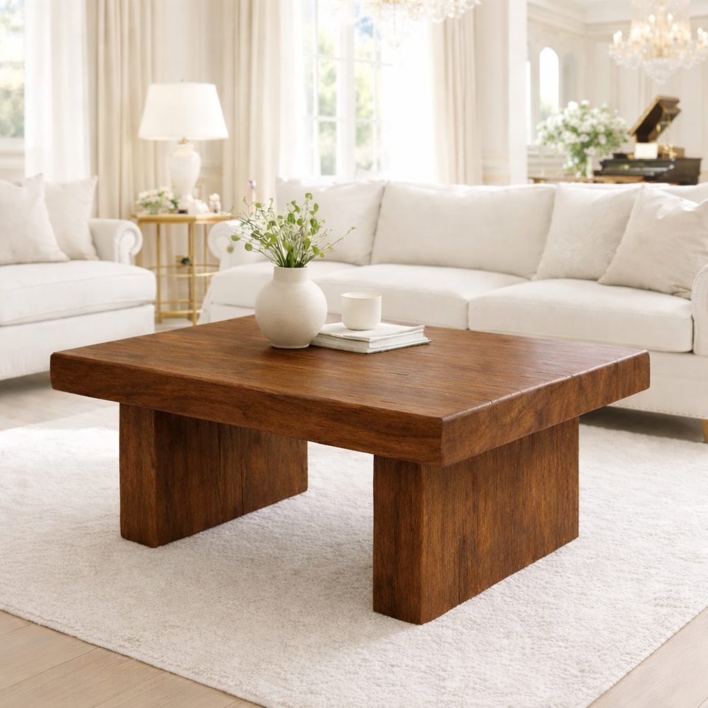 Solid Wood Coffee Table for Modern Living Rooms