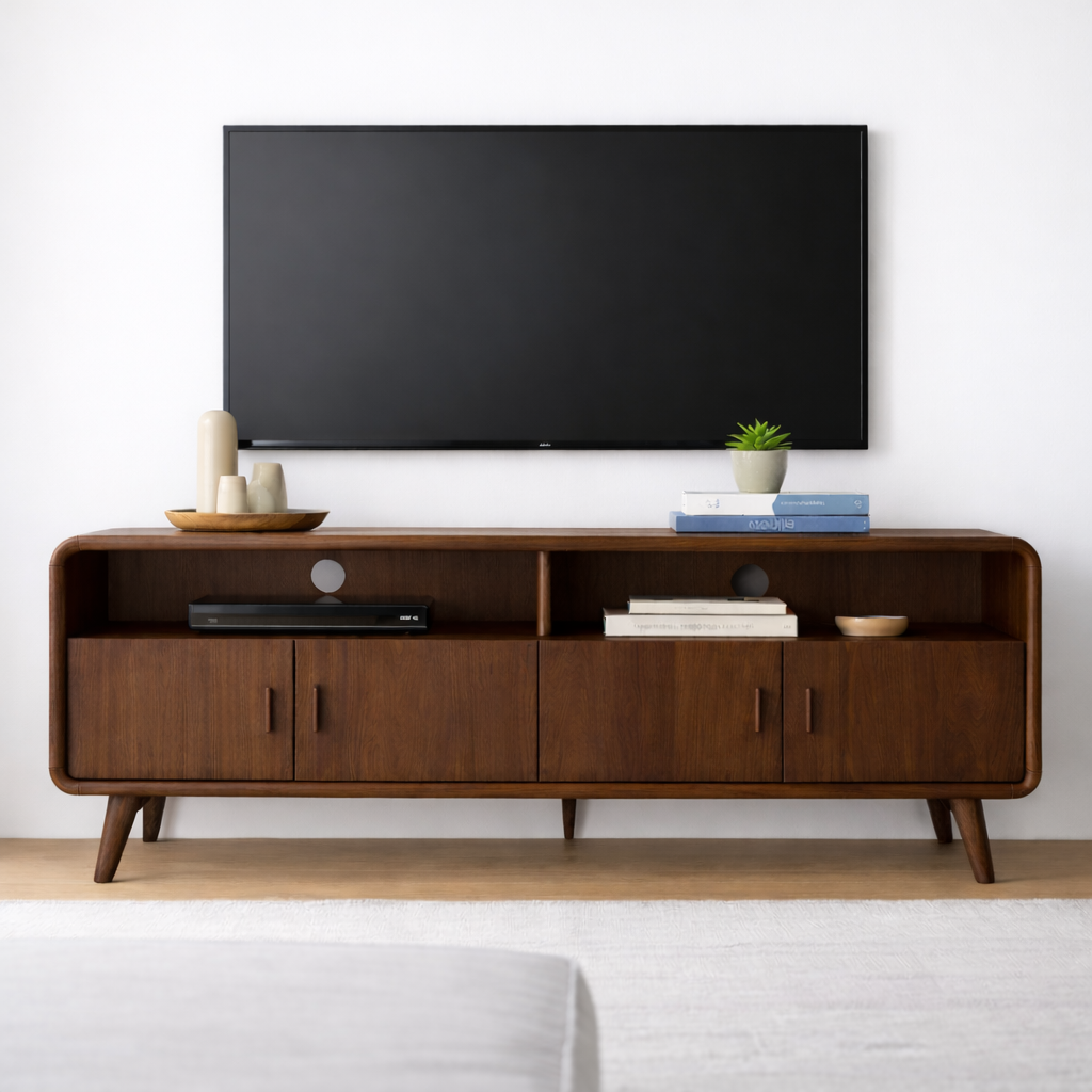 Modern Solid Wood TV Stand for Modern Living Rooms